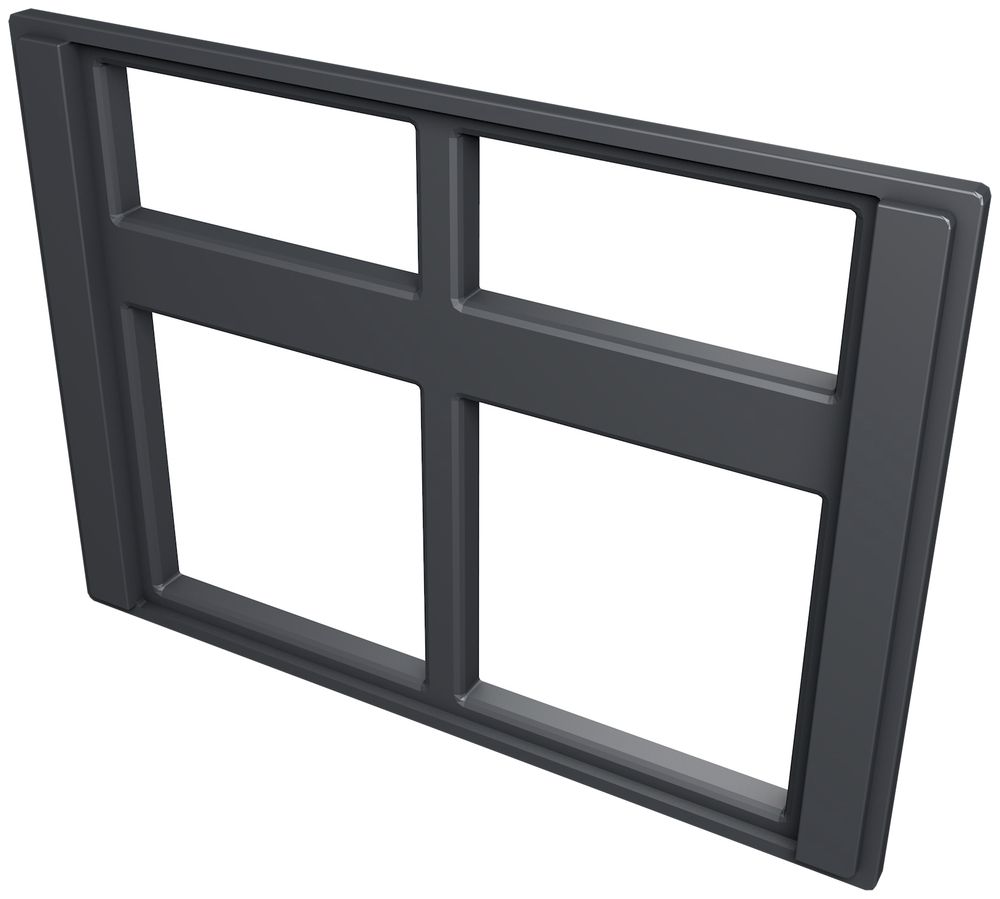 Cache R&M 215 45×45+45×22.5mm 2+2 ports, noir