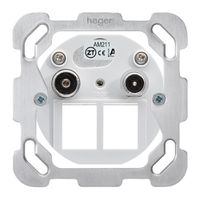 Einsatz zu Multimediadose Hager R/TV Bauart F 11dB 2GHz