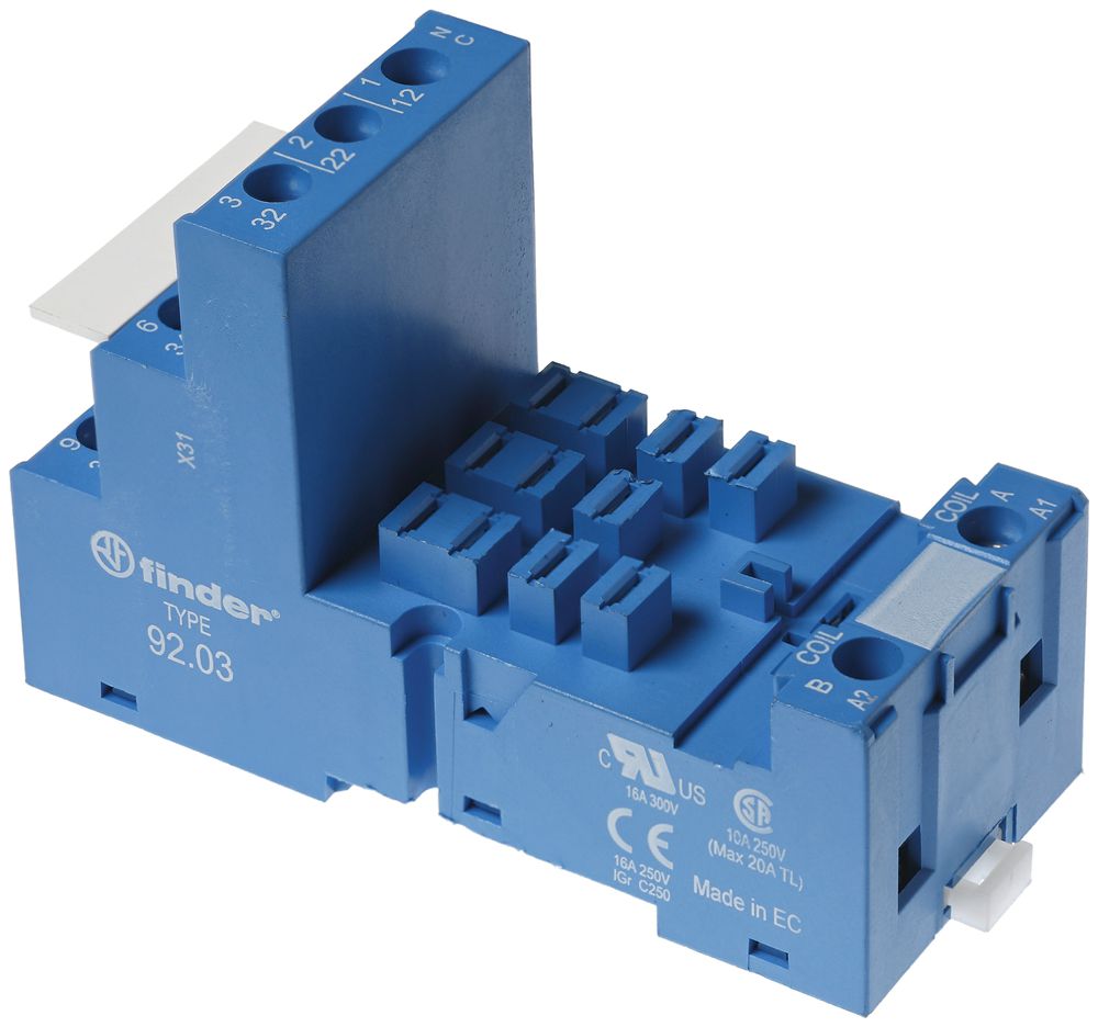 Zoccolo ad innesto Finder 92.03SMA 11P per relè J 94984/…