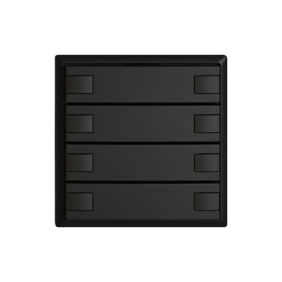 Pulsante KNX RGB EDIZIO.liv SNAPFIX® sensore temp.s.LED 8× com.1T ne