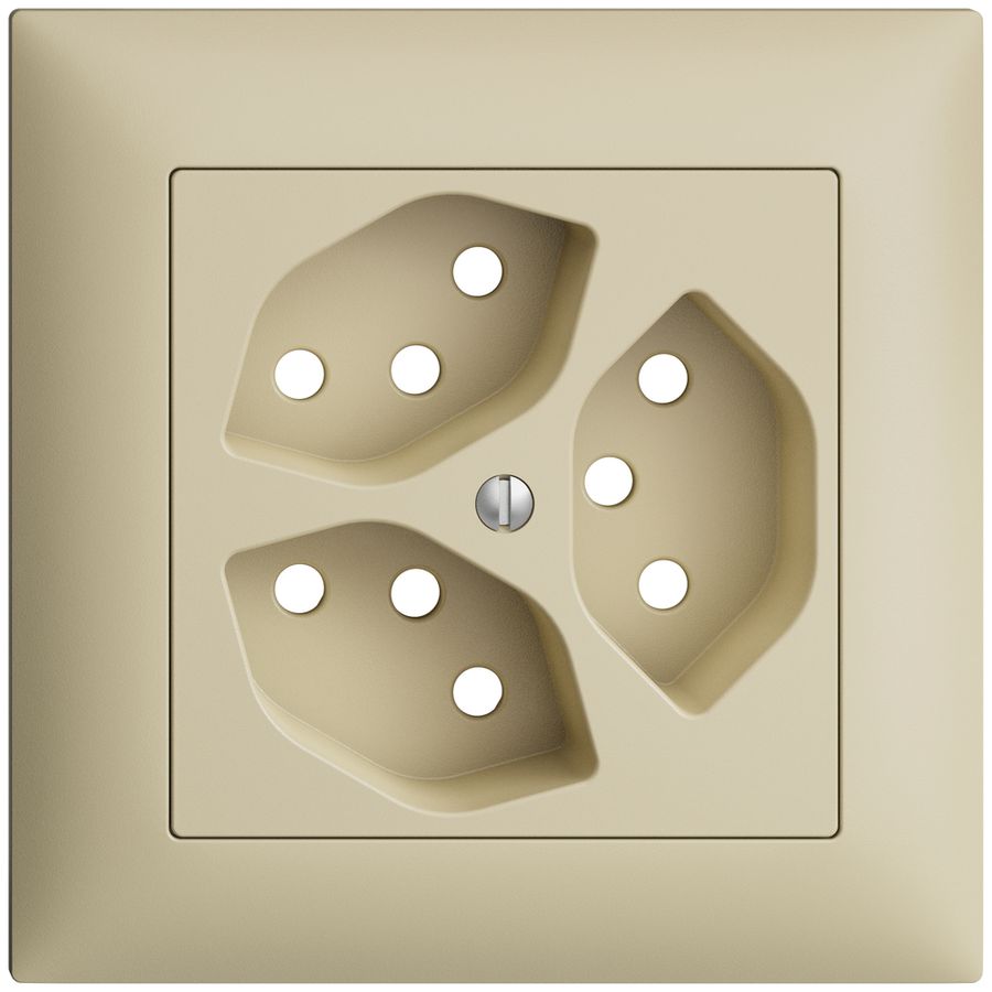 Frontset EDIZIOdue vanille 88×88mm 3×T13