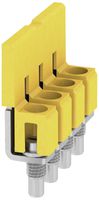 Connexion transversale Weidmüller WQV 4/4 vissé 4L pas 6.1mm isolé 41A jaune