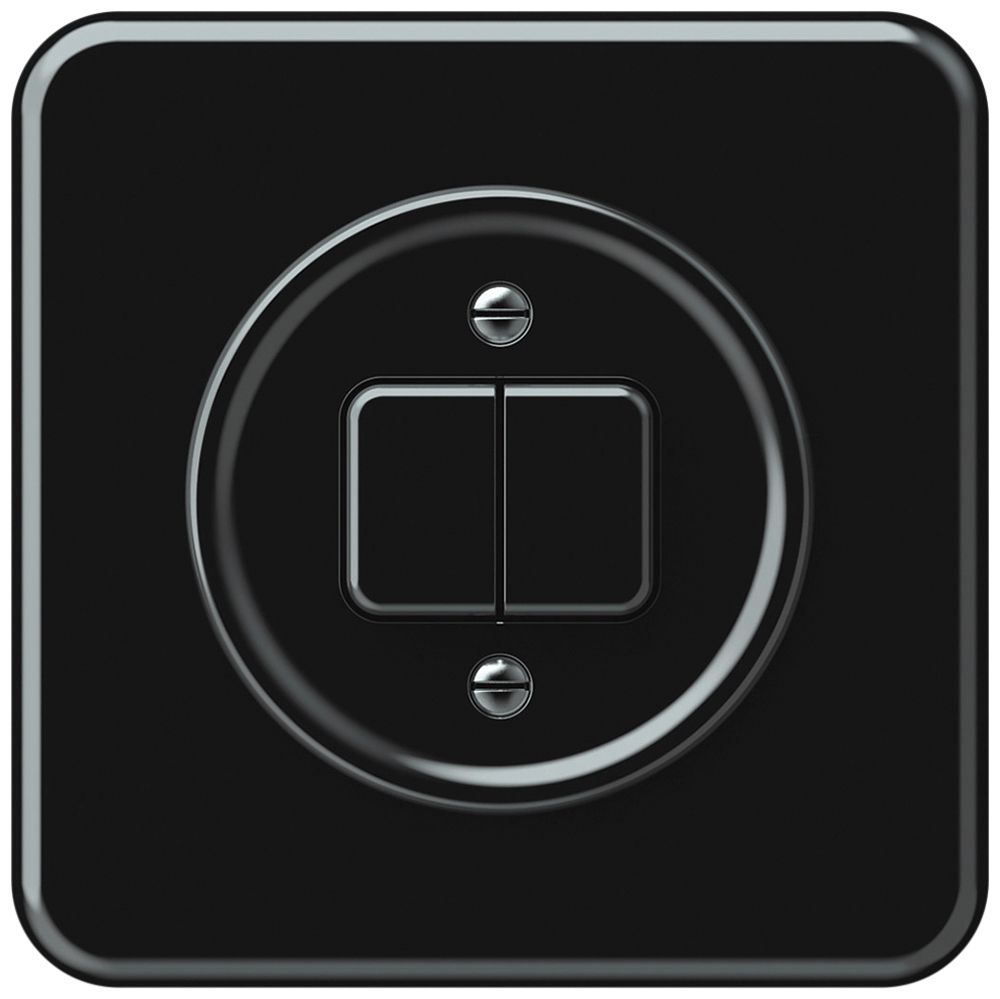 UP-Druckschalter origin Sch 1 (3+3) 92×92mm schwarz