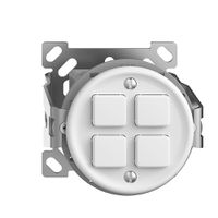 AP-Taster KNX STANDARDdue 4×mit LED RGB, mit Temperaturfühler, weiss, o.Kappe