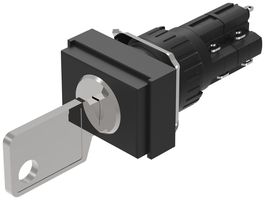EB-Schlüsselschalter EAO51 18×24mm 2Ö+2S 0-I Abzug 0+I