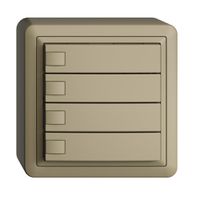 Poussoir KNX RGB AP EDUE, 250mW, s.LED, 4×poussoir, comm.1×touche, sa