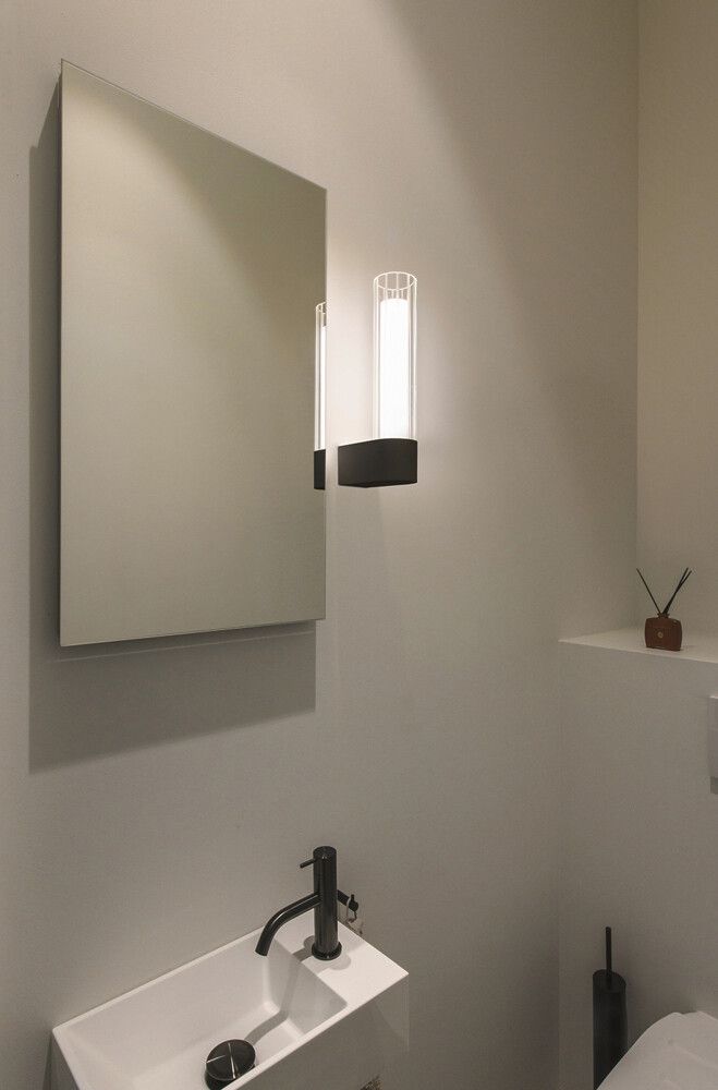 Applique LED SLV LYGANT single 8W 560lm 3000K IP44 326×75mm nero