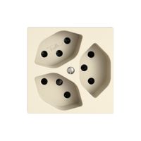 Steckdose EDIZIO.liv SNAPFIX® 3×T13 3×S cr