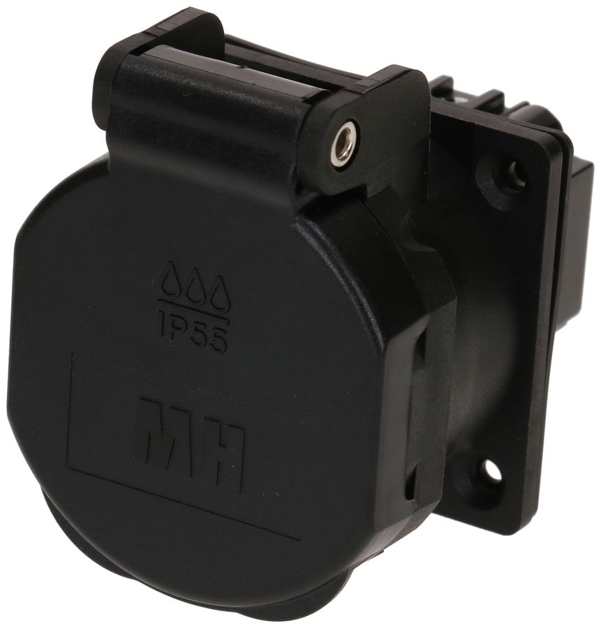 EB-Steckdose MH BUILD 1×Typ 23 16A 230V 50×61.5×66.7mm IP55 schwarz