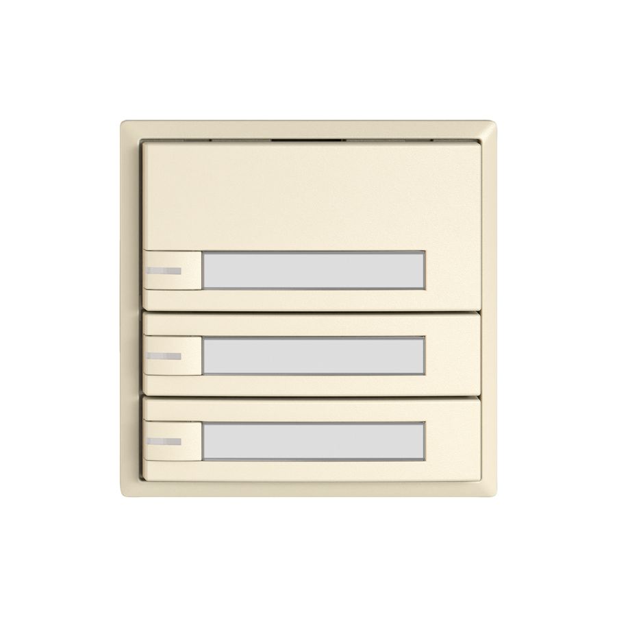 Pulsante universale EDIZIO.liv UNI SNAPFIX® c.LED RGB 3× com.1T targ.cr