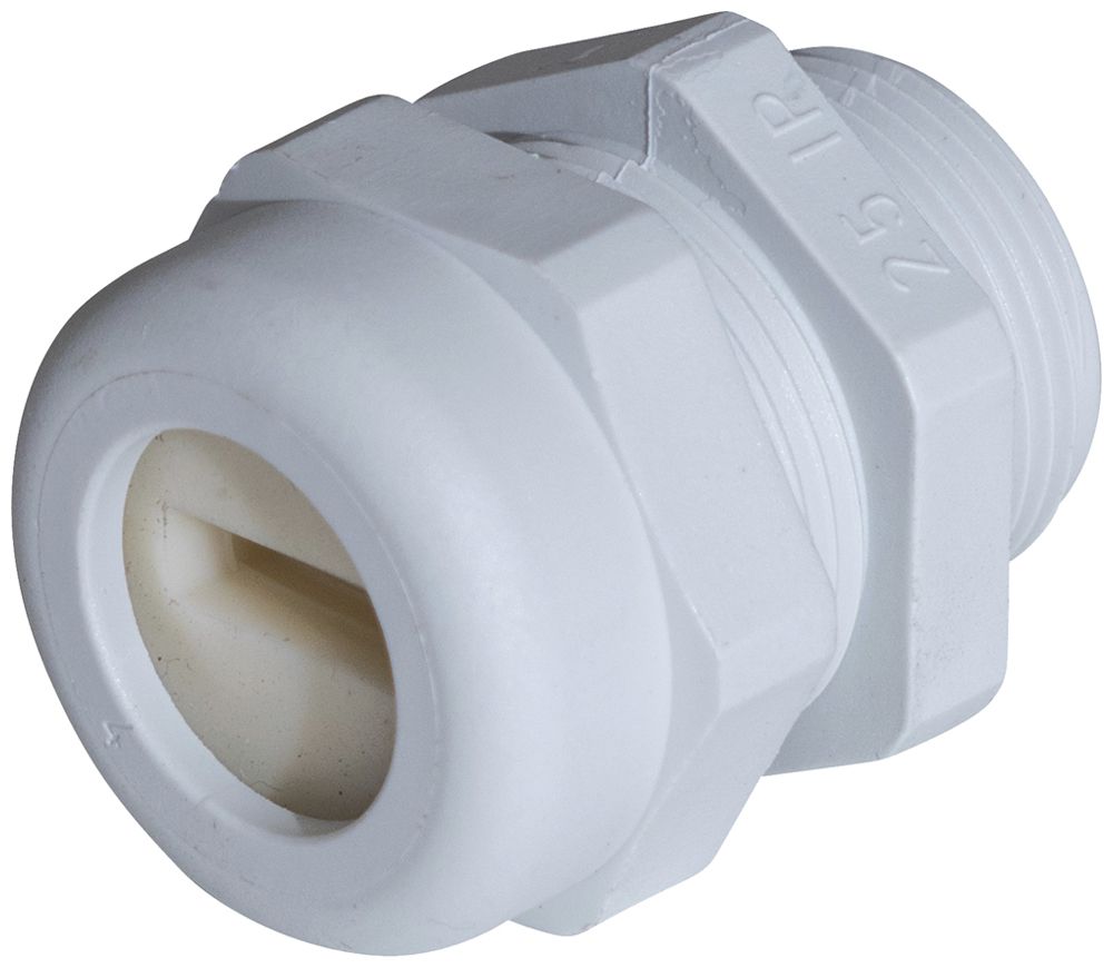 Presse-étoupe Plica FLAKA, M25 pour câble 7×18mm arrondi 11mm PA IP68 gris clair