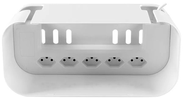Prise multiple A. Steffen Cable Organizer Box avec interrupteur 5×T13 blanc