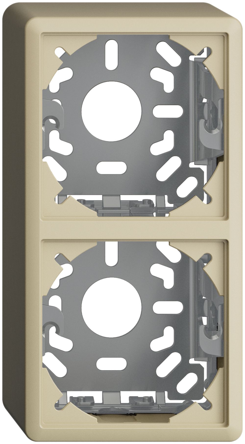 Kappe mit Grundplatte 2×54mm vanille für Kombination FX vertikal/horizontal