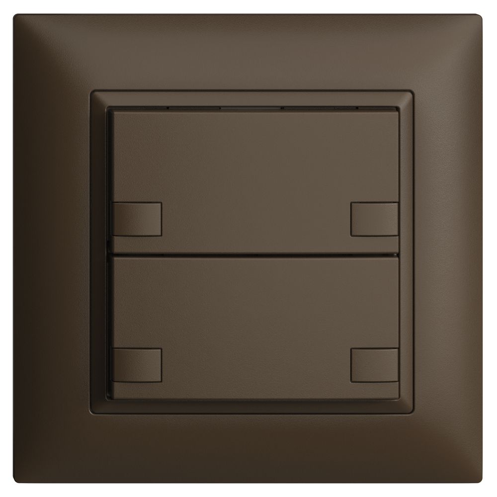 UP-KNX-Taster RGB EDUE FMI, 250mW, o.LED, 2×Taste, 2×Tastenb., cof