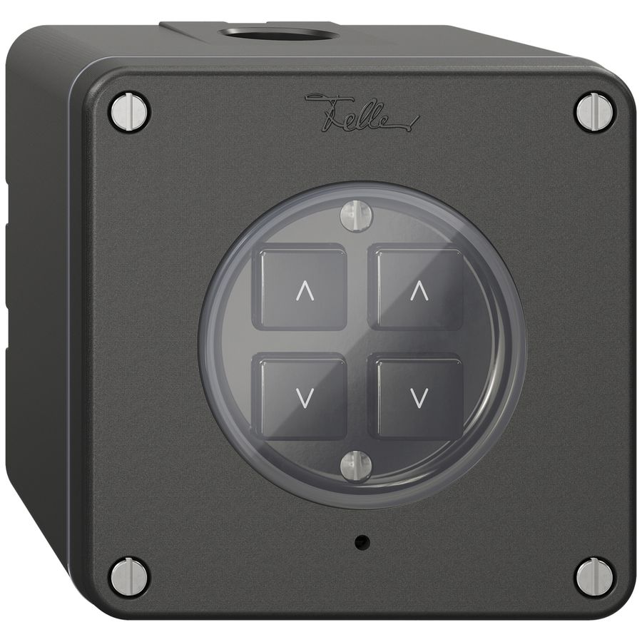 AP-Storenschalter 2K/4T NEVO Wiser schwarz