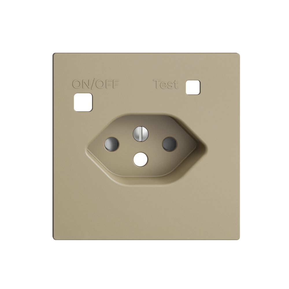 Frontset EDIZIOdue zu FI-Steckdose F, T13, shutter, sand