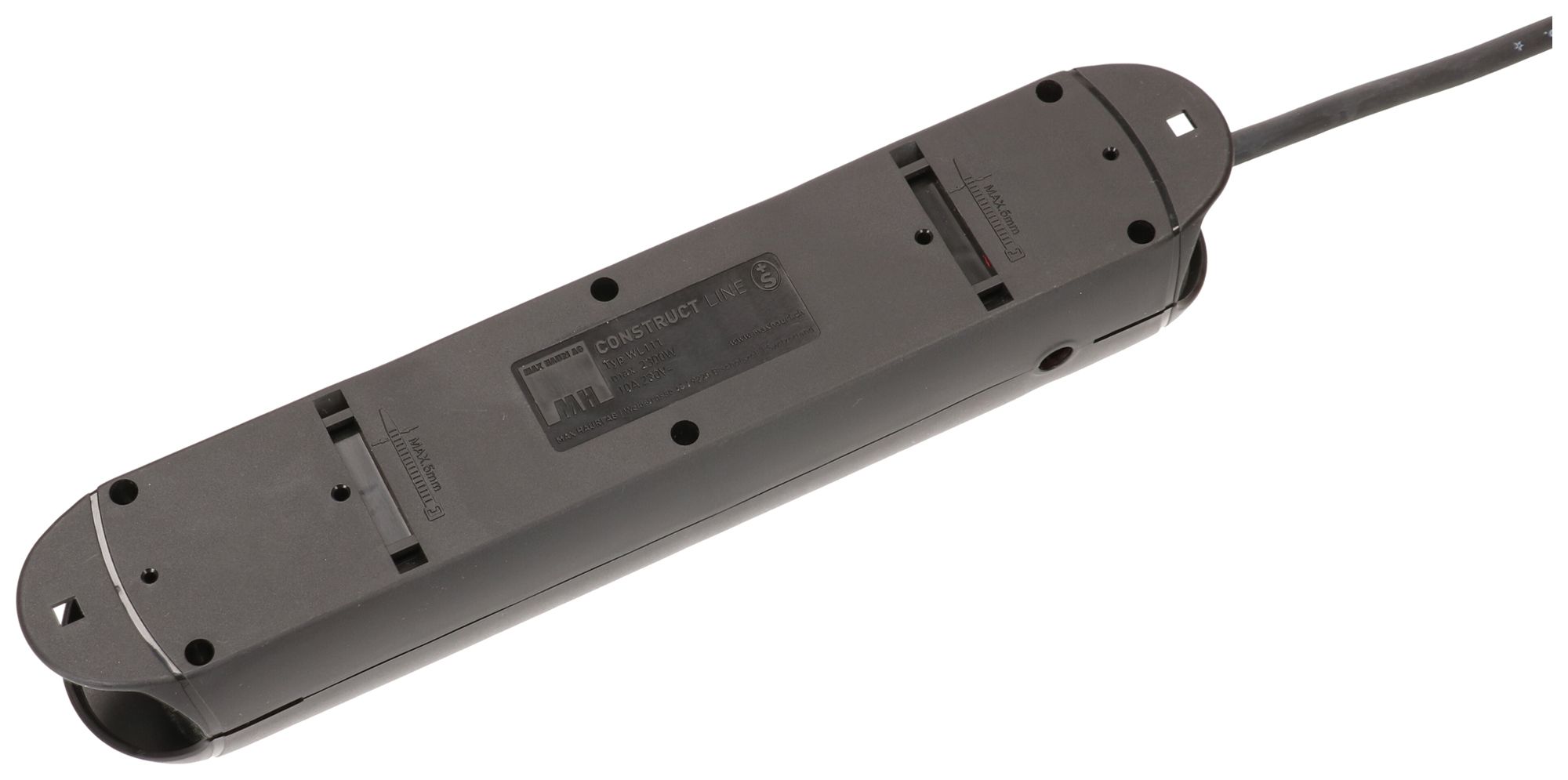 Presa multipla MH Construct Line 4×T13 3m 3×1.5mm² IP20 nero