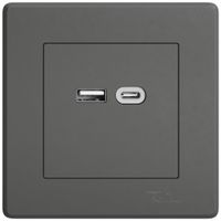 UP-USB-Ladesteckdose EDIZIO.liv SNAPFIX® 230VAC 18W 1×USB Typ A 1×USB Typ C dgu