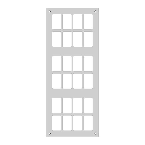 Montageplatte FLF 6×4 Al weiss FH