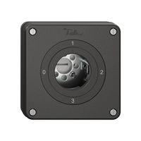 Interruttore rotativo NUPU NEVO, 5/2L, senza cilindro, KS, 0-1-2-3, nero