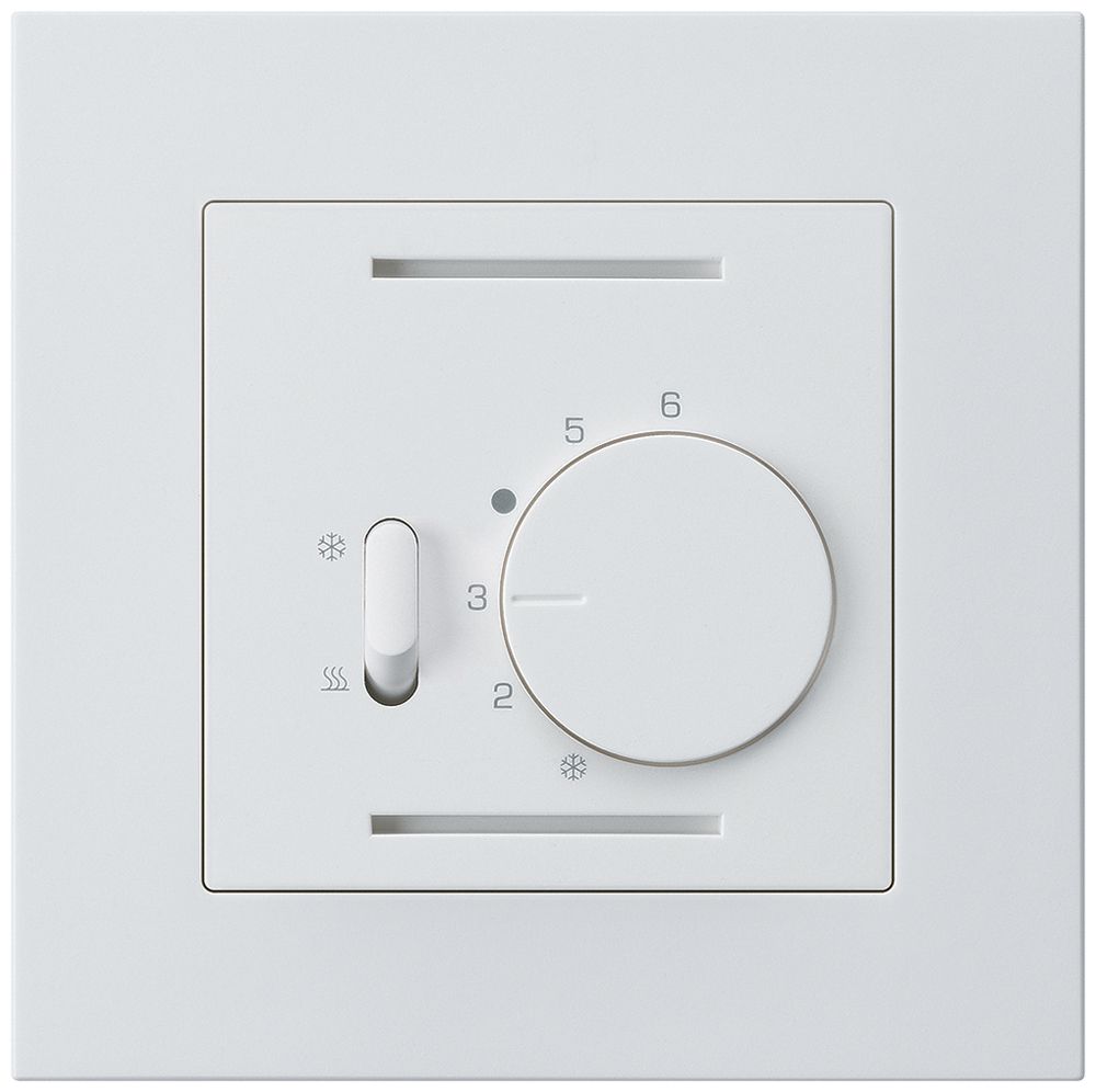 UP-Thermostat Hager kallysto.pro, mit Schalter Heizen/Kühlen, weiss