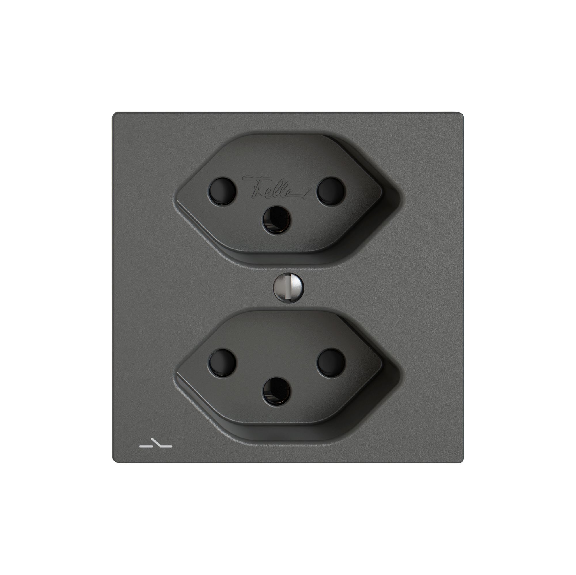 Steckdose EDIZIO.liv SNAPFIX® 2×T13 1×S mit Shutter dgu