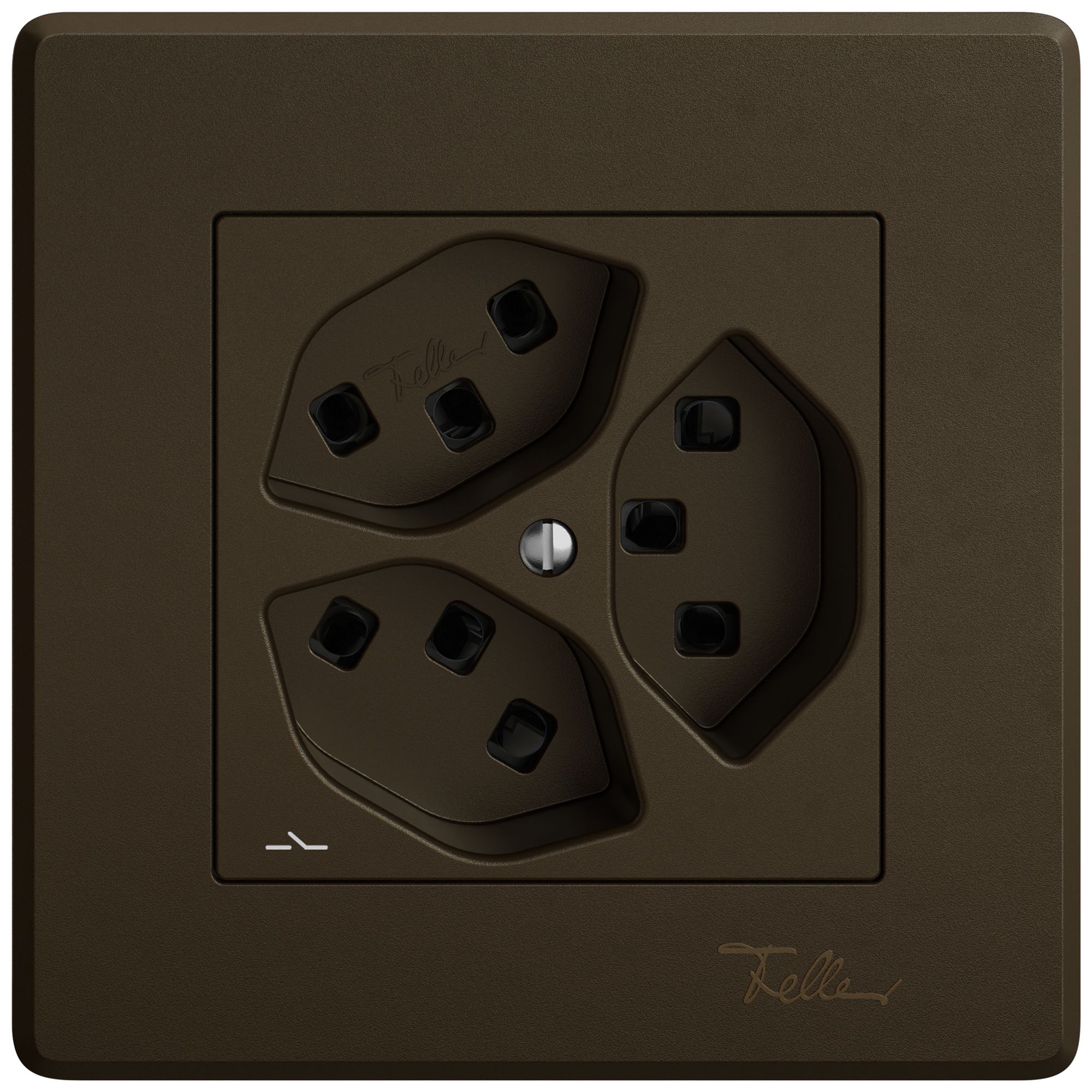 UP-Steckdose EDIZIO.liv SNAPFIX® 3×T23 1×S br