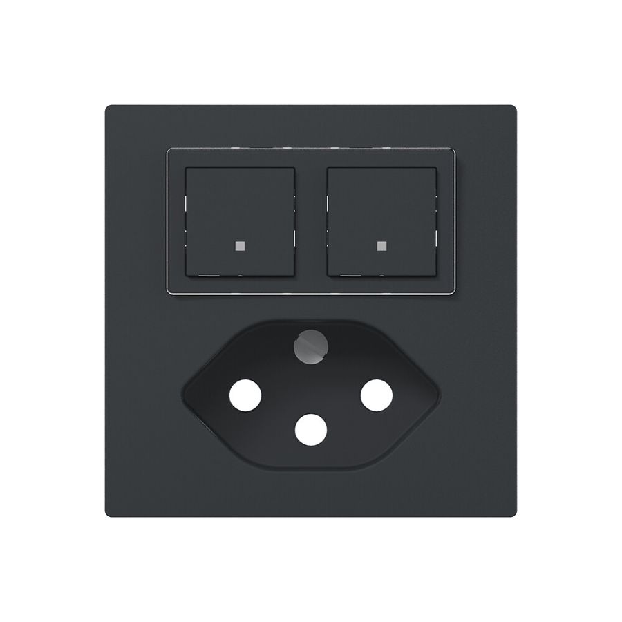 Kit de montage ABB Sidus Z/E anthracite pour capt./act.+T13 free@home
