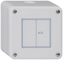 Interrupteur AP robusto IP55 schema 3+3 1×lumineux gris