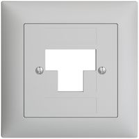 Kit frontale EDIZIOdue grigio chiaro 88×88mm 3×RJ45