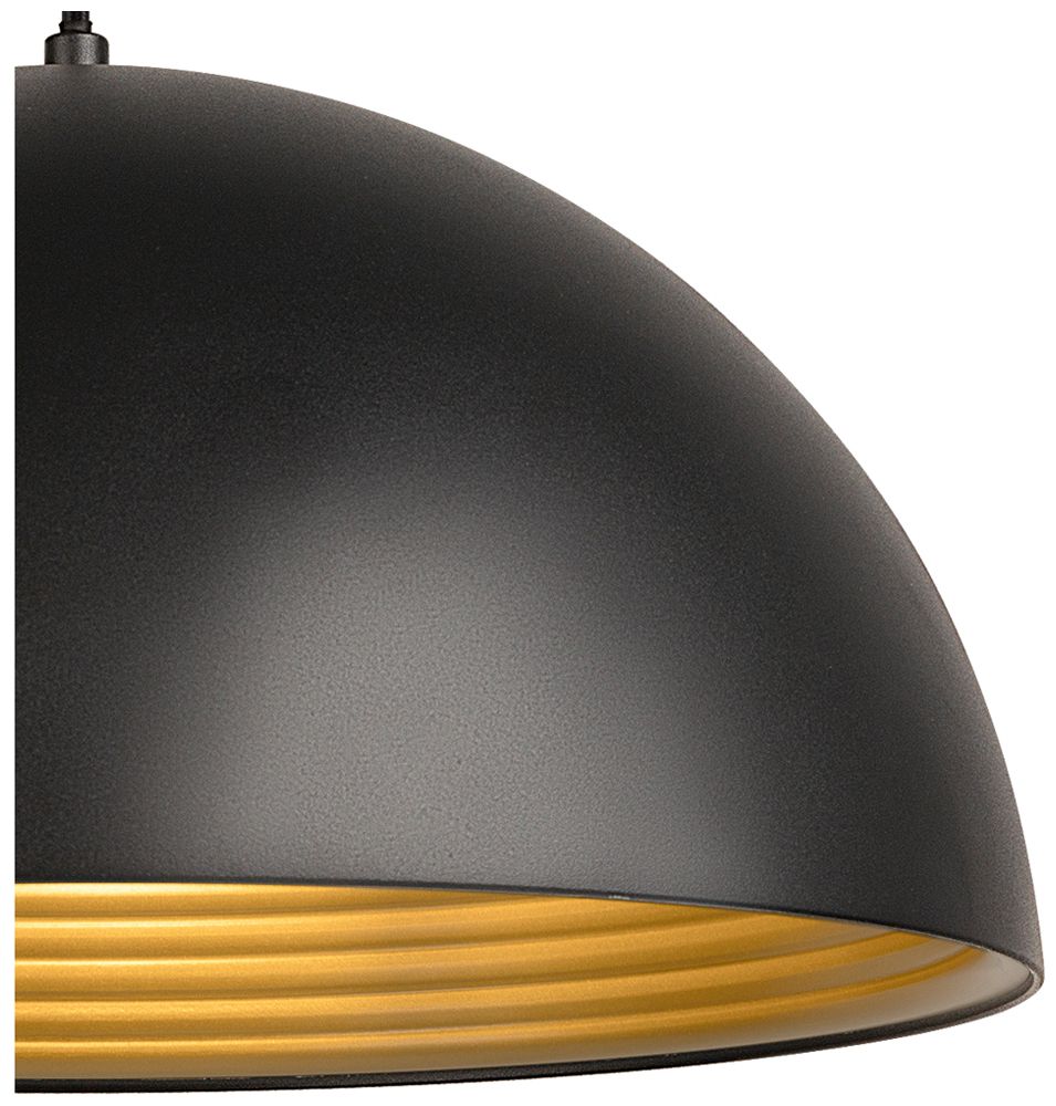 Pendelleuchte SLV FORCHINI M 40 AD1PH sz E27 1×40W DIM Ø400mm schwarz/gold