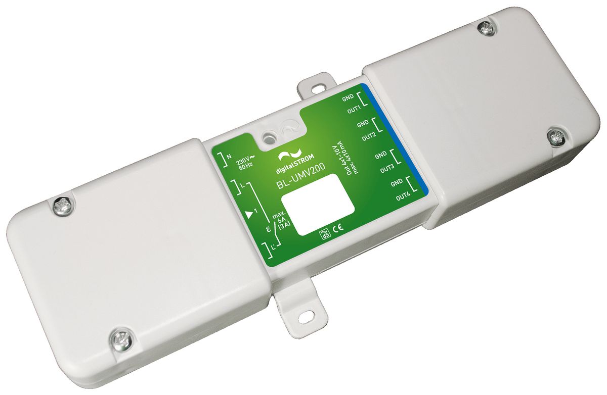AP-Lüftungsmodul digitalSTROM BL-UMV200, 1S 6A, 4× 1…10V, 175×52×28mm