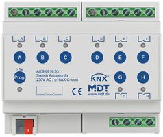 Actionneur-commutateur KNX AMD MDT AKS-0816.03 8-can 16A 230VAC 6UM