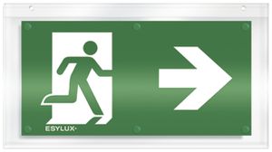 Pannello con pittogramma ESYLUX SLC, freccia v. destra