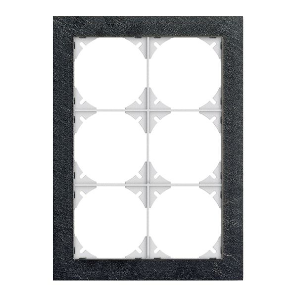 Abdeckrahmen EDIZIOdue prestige 3×2 schiefer