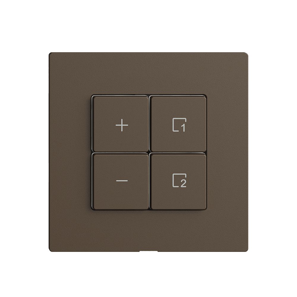 Abdeckset zu Dimmer 1K Szene/4T Edue Wiser coffee