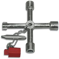 Mastschlüssel mit Halbmondschliessung mit Adapter+Bit