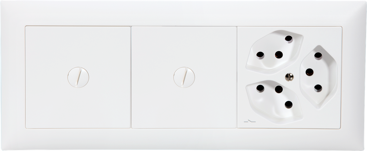 UP-Kombination Edue 1x3, Blind + Blind + 3xT13/1S, ws