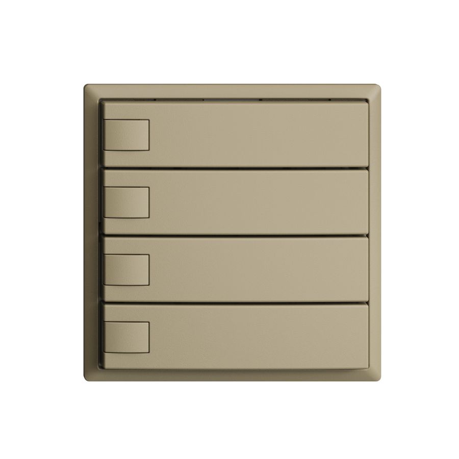 Poussoir ENC KNX 4× EDIZIOdue sand RGB sans LED
