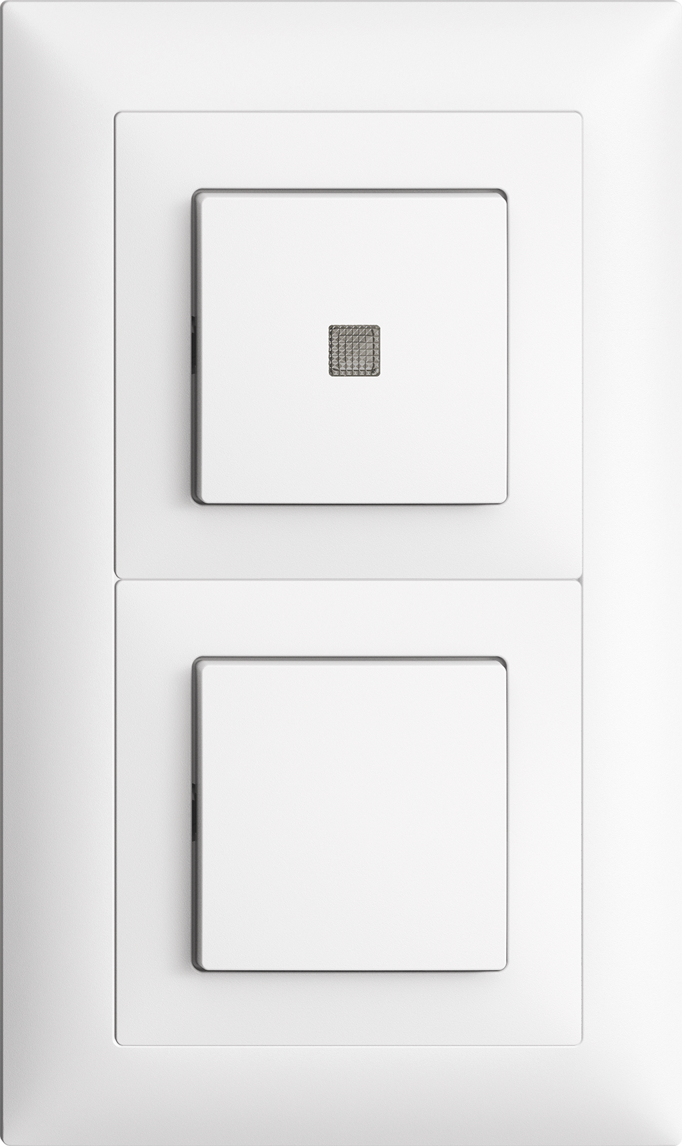 UP-Kombination Edue 2x1, Leuchtdrucksch 3/1L + Schalter 3/1 ws