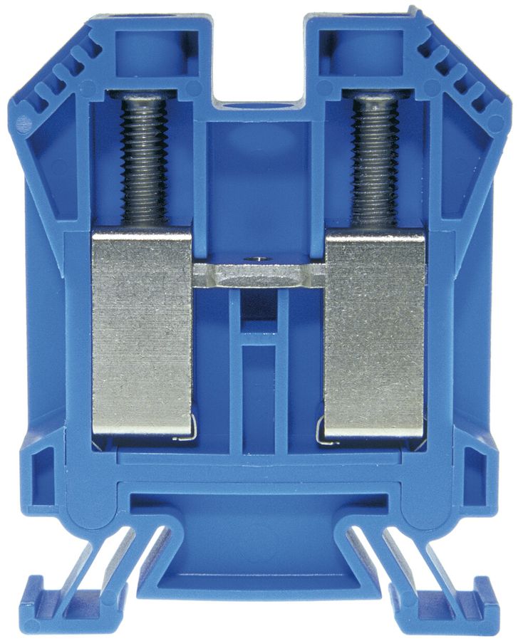 Durchgangs-Reihenklemme Woertz Ex 25…50mm² 125A 1000V Schraubansch.2×1 TH35 blau