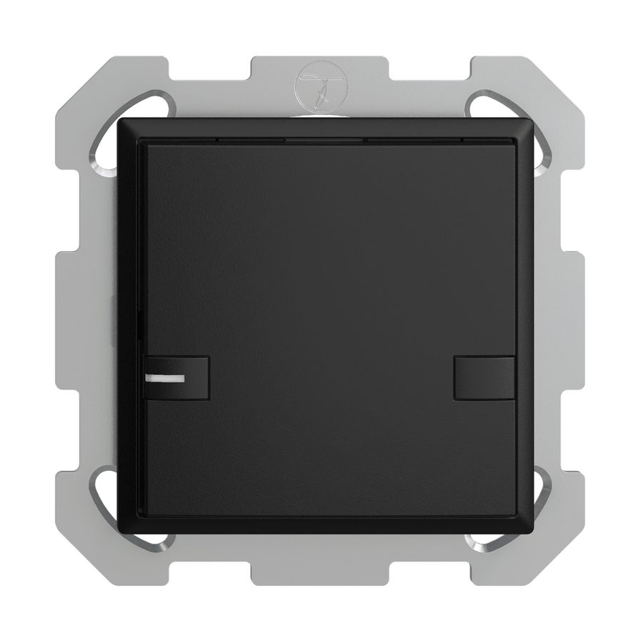 Poussoir ENC KNX 1× EDIZIOdue colore noir RGB avec LED