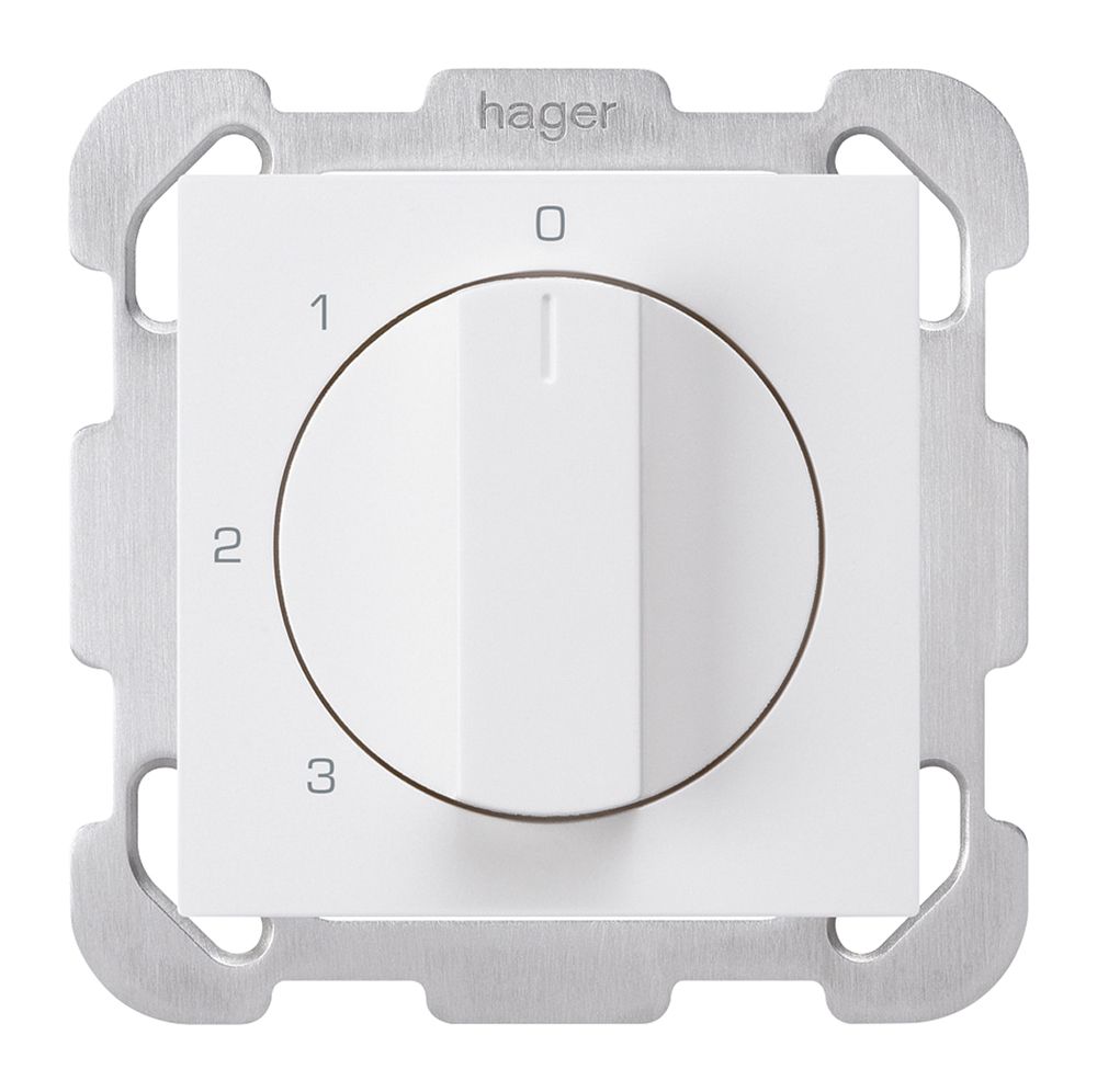 Interrupteur rotatif ENC kallysto 5/1L blanc avec plaque de fixation