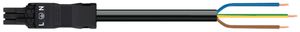 Anschlussleitung WAGO 3×1.5mm² 16A 250V 1m Cod.A Buchse-freies Ende schwarz