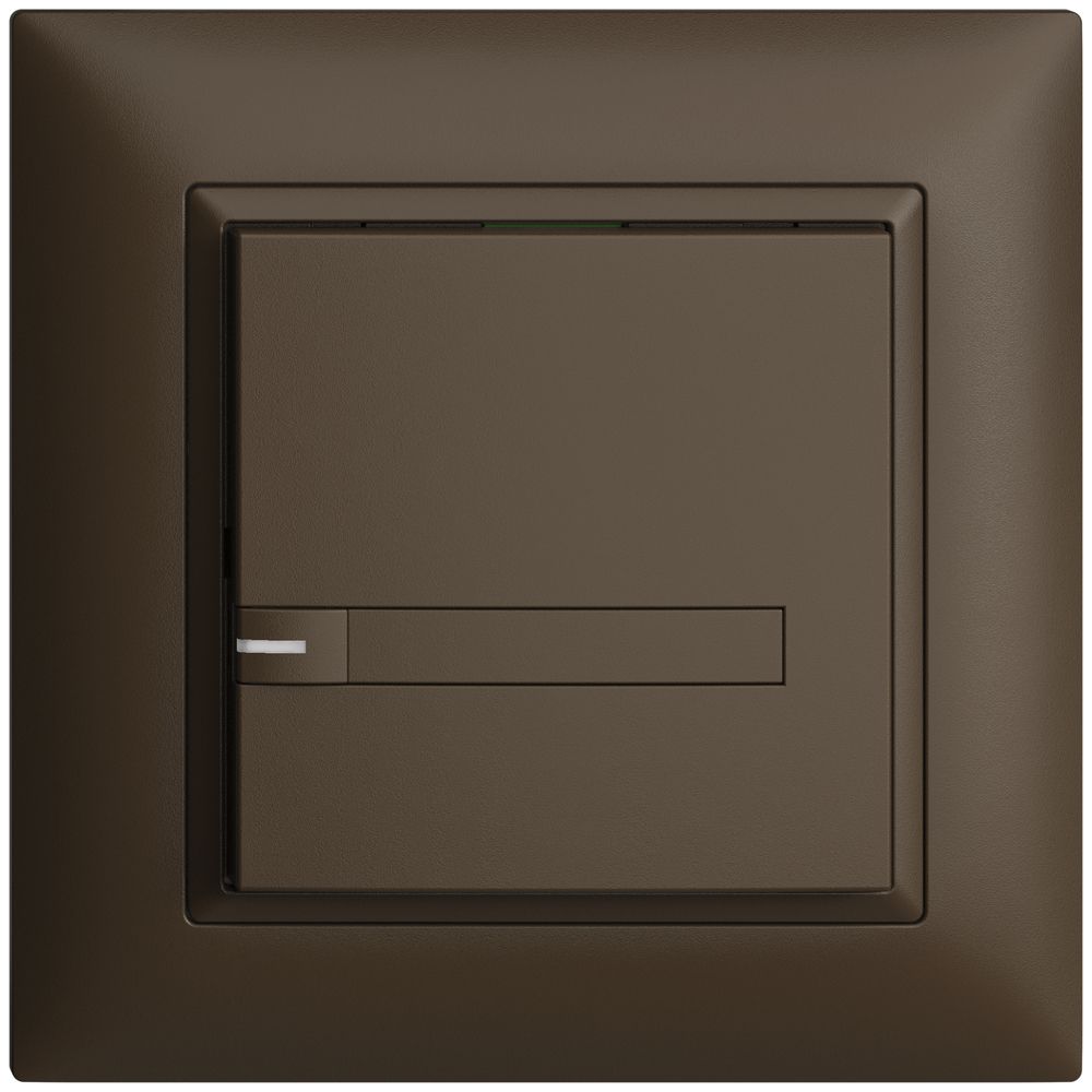 Poussoir ENC KNX 1× EDIZIOdue coffee RGB avec LED avec insert papier