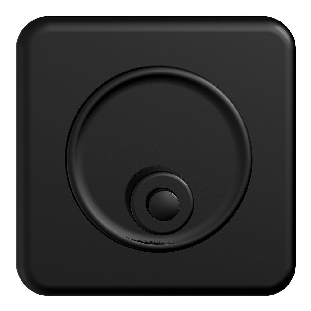 Poussoir sonnerie ENC STANDARDdue noir sans porte-étiquette