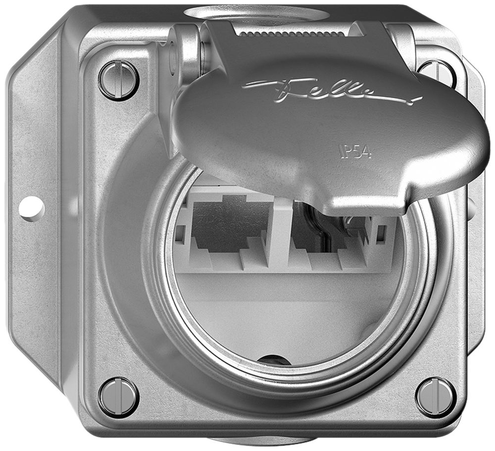 Kit di montaggio AP S-One AGA per 2×RJ45 diritto, alluminio