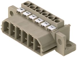 Stiftstecker Weidmüller STV S 7 SS Flansch 7mm 7L versilbert grau