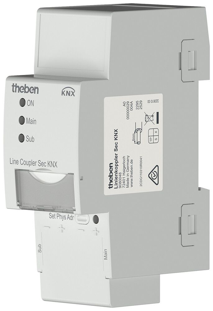 Accoppiatore linee KNX AMD Theben Sec 2UM