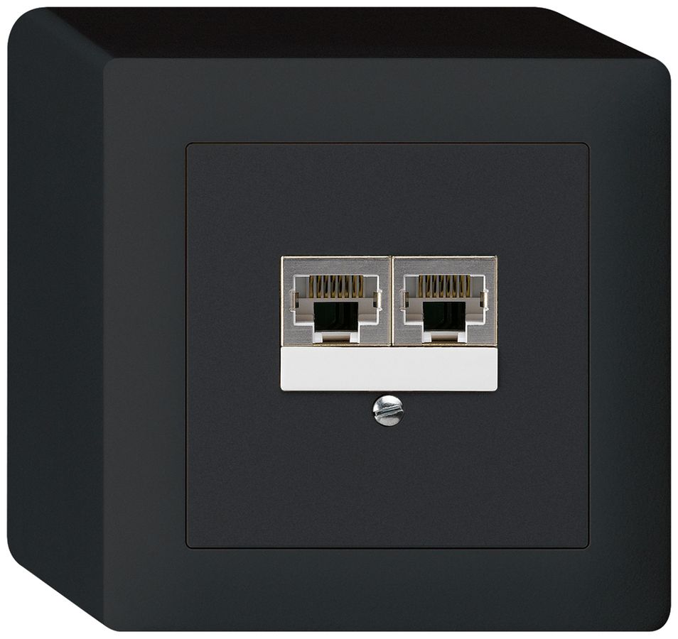 AP-Dose kallysto 2×RJ45s parallel schwarz